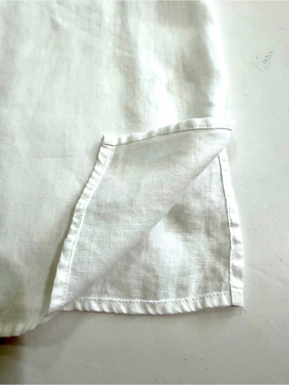 White Linen Floral Embroidered Top Size 16 Boho Peasant Tunic Breathable Summer - Picture 7 of 11